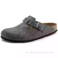 Wollfilz-Slip-On-Maultierpassing Pantoffeln